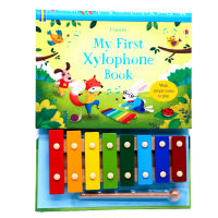 Usborne childrens music xylophone Book English original Usborne my first xylophone Book English art musical instrument English Enlightenment illustration picture book xylophone Toy + music score parent-child interaction