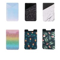 Removable Stick-on Universal Case Slim Pocket Faux leather Back Phone Card Holder Adhesive Sticker Cell phone Pocket Card Holders