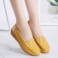 Soft Genuine Leather Flat Shoes lats Ladies Shoes Women Designers Loafers