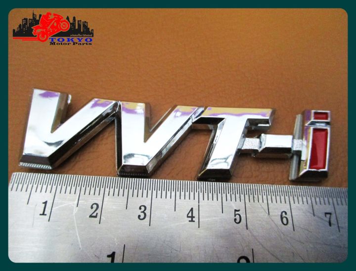 toyota-vvt-i-logo-chrome-sticker-size-7x2-cm-1-pc-แผ่นป้ายอักษร-สติ๊กเกอร์-โลโก้-สีโครเมี่ยม-ติดรถ-พร้อม-กาวติด