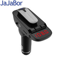 JaJaBor Car Kit ชุดหูฟัง FM Transmitter Bluetooth แฮนด์ฟรี AUX Audio Music MP3 Player USB Charger รองรับ TF Cardu Disk Play