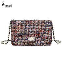 FUNMARDI New Luxury Woolen Crossbody Bag For Women Shoulder Bag Chain Brand Women Bag Quilted Lady Small Bag Female WLHB1805