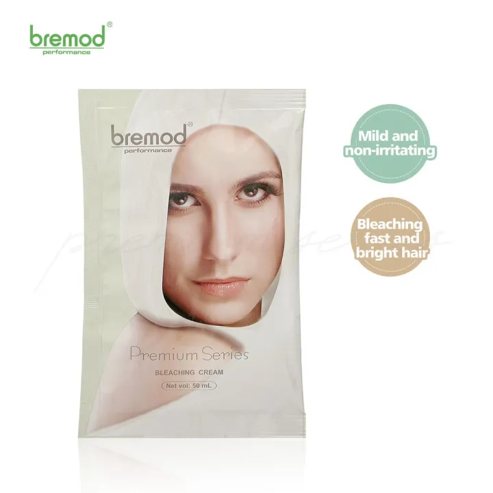 Bremod premium series bleaching cream Fade no damage to hair 50ml sachet Lazada PH