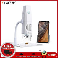 Elikliv 1080P WiFi Electron Microscope USB โทรศัพท์มือถือคอมพิวเตอร์เชื่อมต่อกล้องจุลทรรศน์วิดีโอถ่ายภาพแบบพกพา Electron Microscope