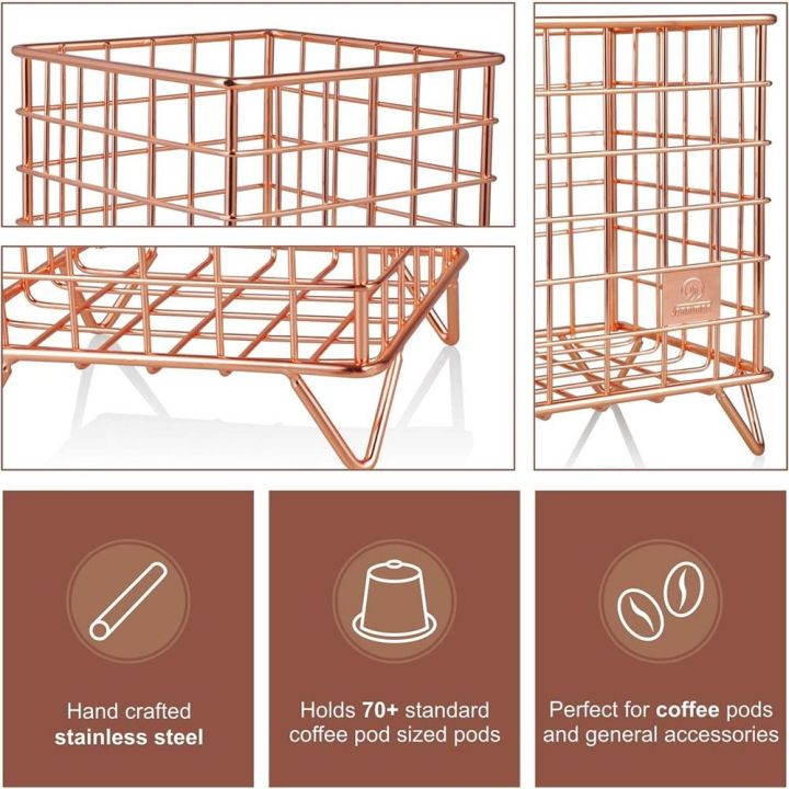 rust-จุได้มาก-ตะกร้าฝักกาแฟ-โลหะสำหรับตกแต่ง-สี่เหลี่ยมสี่เหลี่ยม-ที่ใส่กาแฟพ็อดส์-อุปกรณ์เสริมเสริม-ใช้งานได้หลากหลาย-กรงแคปซูลกาแฟ-บ้านในบ้าน