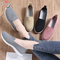 QiaoYiLuo Old Beijing cloth shoes female new style flying shoes casual single shoes soft sole middle-aged mother shoes