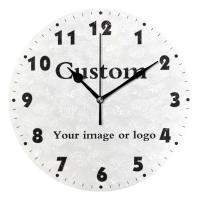 Custom Your Own Round Wall Clock Quiet Battery Operated Wall Watch Silent Non Ticking High Quality Tailor-Made Home Decor Clock