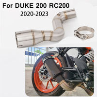 สำหรับ KTM 200 DUKE 200 RC200 RC 200 2021-2023ท่อไอเสียรถจักรยานยนต์ท่อกลางลื่นบน RC200ท่อเชื่อมกลาง DUKE200