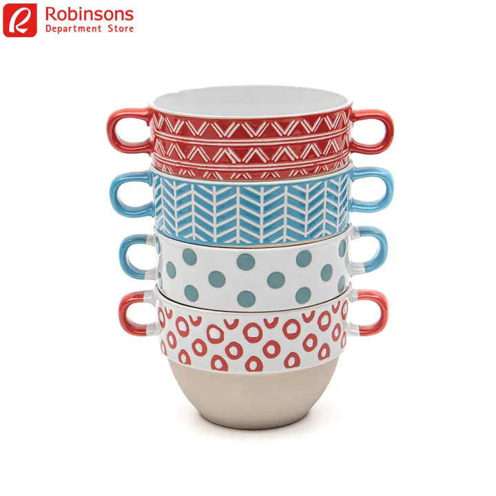 4pc Stackable Bowl with Handle 620ml Lazada PH