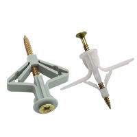 60set Plasterboard Anchor พลาสติกขยายท่อท่อผนัง Anchors ปลั๊กขยายด้วยสกรูหัว Phillips ชุด-omvzqf176