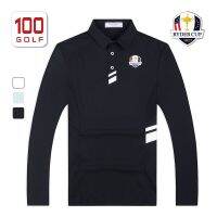 RyderCup เสื้อยืดแขนยาวกางเกงเล่นกอล์ฟถ้วย Ryder,ฤดูใบไม้ร่วงและฤดูหนาวปกเสื้อโปโลกีฬาญี่ปุ่นแท้จากญี่ปุ่น