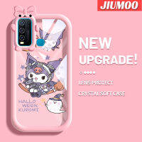 เคส JIUMOO สำหรับ VIVO Y30เคส Y50 Y30i ลายการ์ตูนฮาโลวีน Kuromi เคสกันกระแทกแบบใสเลนส์กล้องถ่ายรูปแบบนิ่มสีสันสดใสลายสัตว์ประหลาดน้อยน่ารักเคสป้องกันแบบเรียบง่าย