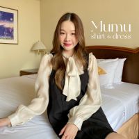 New !! ~ ? Mumu shirt&amp;dress เสื้อเชิ้ตแขนยาวผ้าชีฟองและเดรสเอี๊ยมสีดำ  สาวๆที่กำลังหาชุดไปทำงานใส่ออกงาน แนะนำรุ่นนี้เลย ดีเทลน่ารัก สามารถนำเดรสและเสื้อเชิ้ตไปแมทซ์กับเสื้อผ้าที่มีอยู่แล้วก็ได้น้า รับรองได้ไปแล้วคุ้มแน่นอน (ขายแยกชิ้นน้า)?️?(C7976)(C7