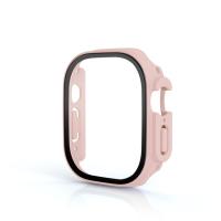 เคสกระจกนิรภัยแบบ2 In 1ใหม่30สีสำหรับนาฬิกา Apple ตัวป้องกันหน้าจอ Iwatch ขนาด49มม. กรอบนาฬิกากรอบกันกระแทก