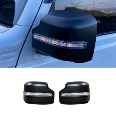 Car Rear View Mirror Cover with LED Turn Lights for Jimny JB64 JB74 2019-2022 Replacement Side Mirror Caps