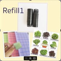 ชุดรีฟิว Refill อุปกรณ์ปลูกผักไฮโดรโปนิกส์ สุดค้ม ไม่รวมปุ๋ย มี ฟองน้ำ ถ้วยปลูก เมล็ดเคลือบ 22 เมล็ด (เลือกชนิดได้)