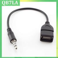 QB7LA Store 3.5mm jack male to USb Female jack 3.5 male Converter Headphone Earphone Audio Cable Adapter Connector Cord for mp3 4 phone pc