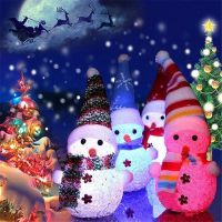 Gift ซานตาคลอสของขวัญ Snowman,ไฟแขวนตกแต่งต้นไม้ทำจากมนุษย์หิมะ LED