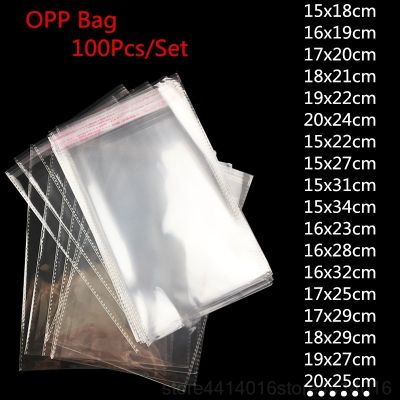 【CW】☜  Multi-size transparent self-adhesive sealed plastic packaging bag resealable cellophane OPP fresh-keeping gift bag