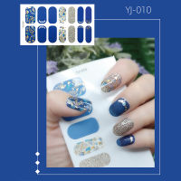 [huguosheng] 1pcs Nail Art สติ๊กเกอร์ติดเล็บด้วยตนเอง wraps ฝาครอบเต็ม decal ทำเล็บ