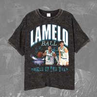 เสื้อยืดโอเวอร์ไซส์เสื้อยืด พิมพ์ลาย LAMELO Ball LAMELO Ball สําหรับผู้ชาย และผู้หญิงS-5XL S-5XL