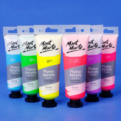 Mont Marte 50Ml Metallic/เรืองแสงสีอะคริลิค Pigment กันน้ำหลังแห้งสำหรับภาพวาด Graffiti อุปกรณ์ศิลปะ