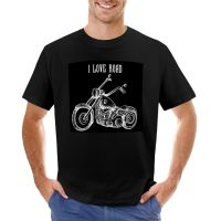 I Love Road Motorcycle Classic ! Black And White T-Shirt Korean Fashion Graphic T Shirt Mens Graphic T-Shirts Big And Tall