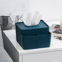 Desktop Two-division Remote Control Pen Holder Storage Tissue Box Two-in-one Tissue Holder