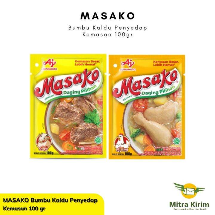 Masako Kaldu Rasa Sapi Dan Ayam Sachet 100 Gr Lazada Indonesia