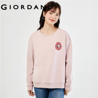 GIORDANO Women ARTAND Series Sweatshirts Panda Art Print Fleece-lined Sweatshirts Crewneck Fashion Casual Sweatshirts 99393341