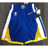 Hot 【hot pressed】4 styles 2022 new NBA shorts Golden State Warriors regular blue side pockets basketball shorts