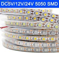 5m DC5V 12V 24V SMD 5050 LED Strip Light TV Backlight IP20 IP65 Waterproof Cool Warm White 4000K RGB Tape Ribbon for Decoration