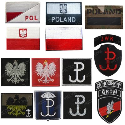 【YF】◕▣☄  Poland Embroidered Flag Force Patches Reflective Emblem Embroidery Badges