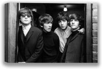 The Beatles ผ้าใบสีดำและสีขาวภาพวินเทจของขวัญแฟนๆ Lennon Beatles ตกแต่งศิลปะบนผนังขาวดำสำหรับบ้านพิมพ์ย้อนยุคโปสเตอร์ The Beatles ของขวัญปาร์ตี้