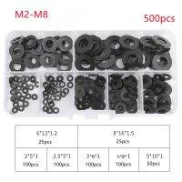 ☬ 500Pcs White/Black Nylon Flat Washer Sets M2 M2.5 M3 M4 M5 M6 M8 Insulaton Gaskte Washer Nylon Gasket Plastic O-rings Fastener