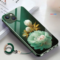 เคสสำหรับ Apple iPhone กระจกป้องกันมือถือลายดอกไม้สวยๆขนาด15 14 13 12 11 X XR XS Pro Max Plus เคสฝาหลังทันสมัยมีสไตล์จาก GGQcase