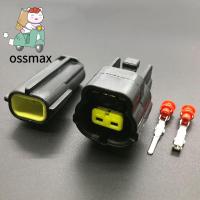 OSSMAX ปลั๊กตัวต่อใช้กับหญิงชาย1.8มม. เชื่อมต่อรถบรรทุกซ็อกเก็ตเทียมรถจักรยานยนต์ขั้วต่อสาย Ebike ปลั๊กไฟฟ้ายานยนต์เบ้ารถบรรทุกเชื่อมต่อสายรถยนต์