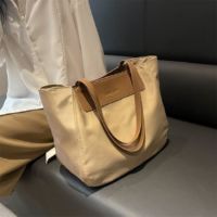 T Texture Wear-Resistant Nylon Shoulder Bag Casual Travel Canvas Tote Female Large-Capacity Commuter Portable New Style Spring Summer Fashion Color 【AUG】