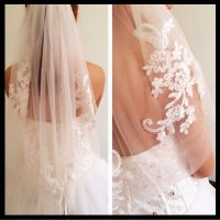 1layer Bridal Lace Veil Floral Veil White Wedding Veil Wedding Bridal Lace Veil  wedding veils with comb Hair Accessories