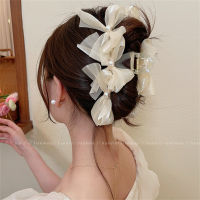 Hair Adornment Hair Accessories Mesh Hairpin Small Shark Clip Bow Clasp Clip Female Back Brain Spoon