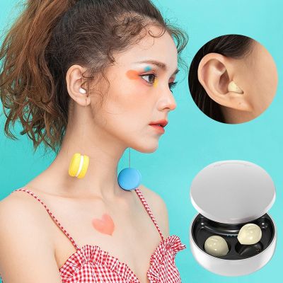 ZZOOI 5.0 Wireless Invisible Bluetooth Headphones In-Ear TWS Handfree Small Earbuds Noise Reduction Sports Headset With Charging Case