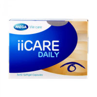 Mega we care ii Care Daily 30 Capsules เมก้า ไอไอ แคร์ เดลี่ วิตามินเพื่อสุขภาพดวงตา อาการตาล้า ตาแห้ง เพ่งหน้าจอทั้งวัน