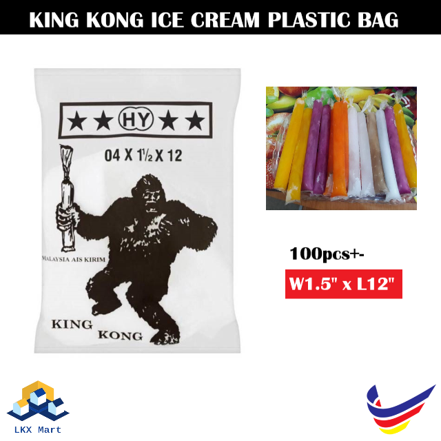 King Kong Ice Cream Plastic Bag / Disposable Ice Cream Bag / Ice Cream