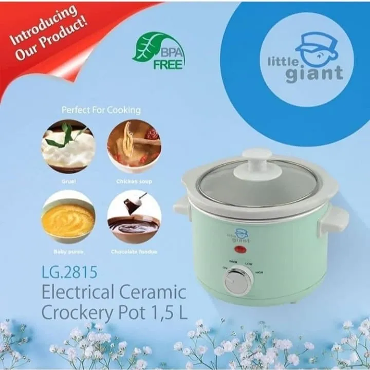LITTLE GIANT ELECTRICAL CERAMIC CROCKERY POT 1,5L SLOW COOKER