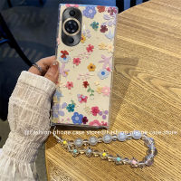 Phone Case เคส Huawei Nova 11i Nova11 Pro Nova10 Pro Nova10 SE Nova9 SE อินเทรนด์ INS มีสีสันลายดอกไม้แยกส่วนพร้อมจี้ห้อยสั้นซิลิโคนนิ่มฝาครอบด้านหลัง2023