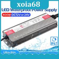 xoia68 Shop 400W LED Driver DC12V 24V IP67 Waterproof Lighting Transformers for Outdoor Lights Power SupplyAC175-265V 400W