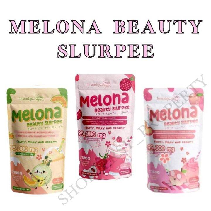 Melona Collagen Drink Beauty Milk Melon Strawberry Ichigo Lychee Banana