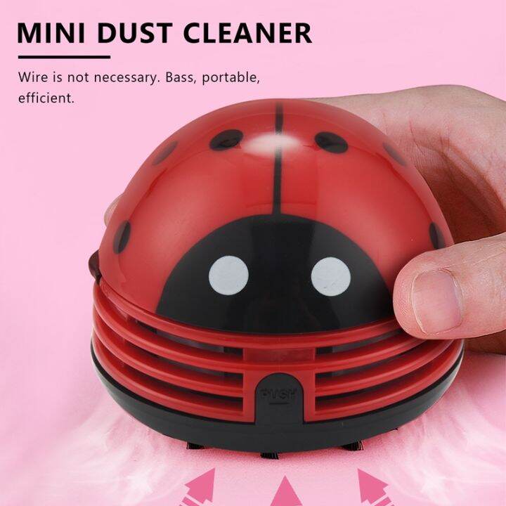 Ladybug patterned batteryoperated mini vacuum table dust cleaner Lazada