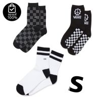 ถุงเท้าVANS SOCK HALF BLACK WHITE 1 PER PACK (สินค้ามีประกันแท้)**ได้ 1 คู่**