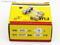 ▨₪❉ (100pcs/lot) 6x30MM 7A Fuses Fast Quick Blow Glass Tube Fuse 6x30mm 250V 7A F7AL250V